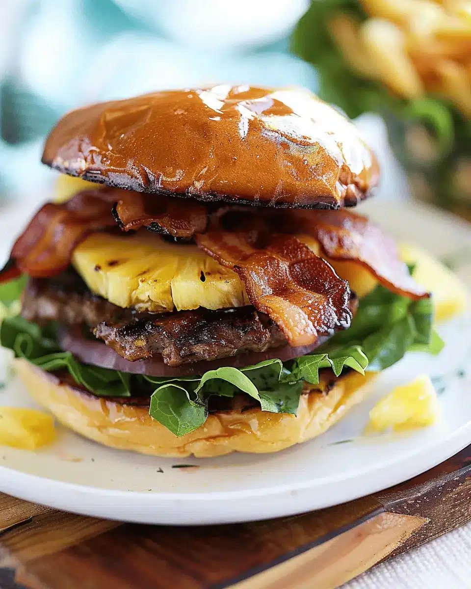 BBQ Turkey Bacon Pineapple Burger: A Juicy Twist on Tradition