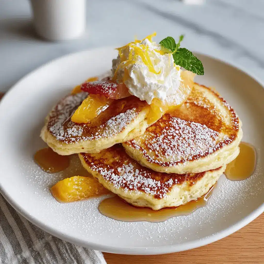 Easy Fluffy Lemon Ricotta Pancakes with Turkey Bacon Delight