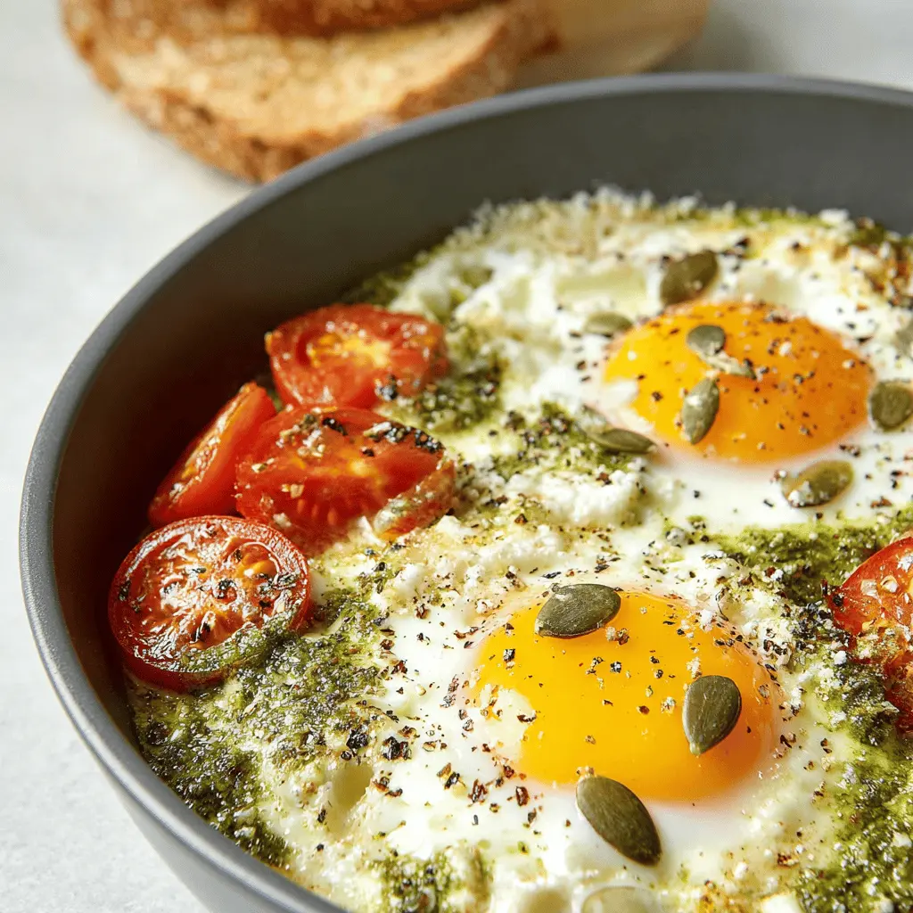 Egg Pesto Breakfast Bowl: Easy & Delicious Twist with Turkey Bacon