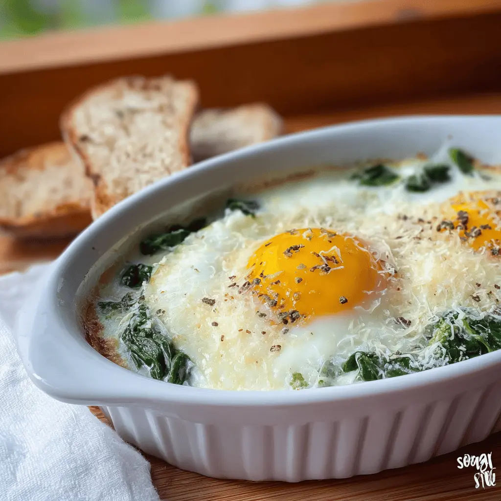 Baked Eggs Florentine