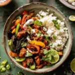 Sheet Pan Poblano Chicken Fajita Bowls