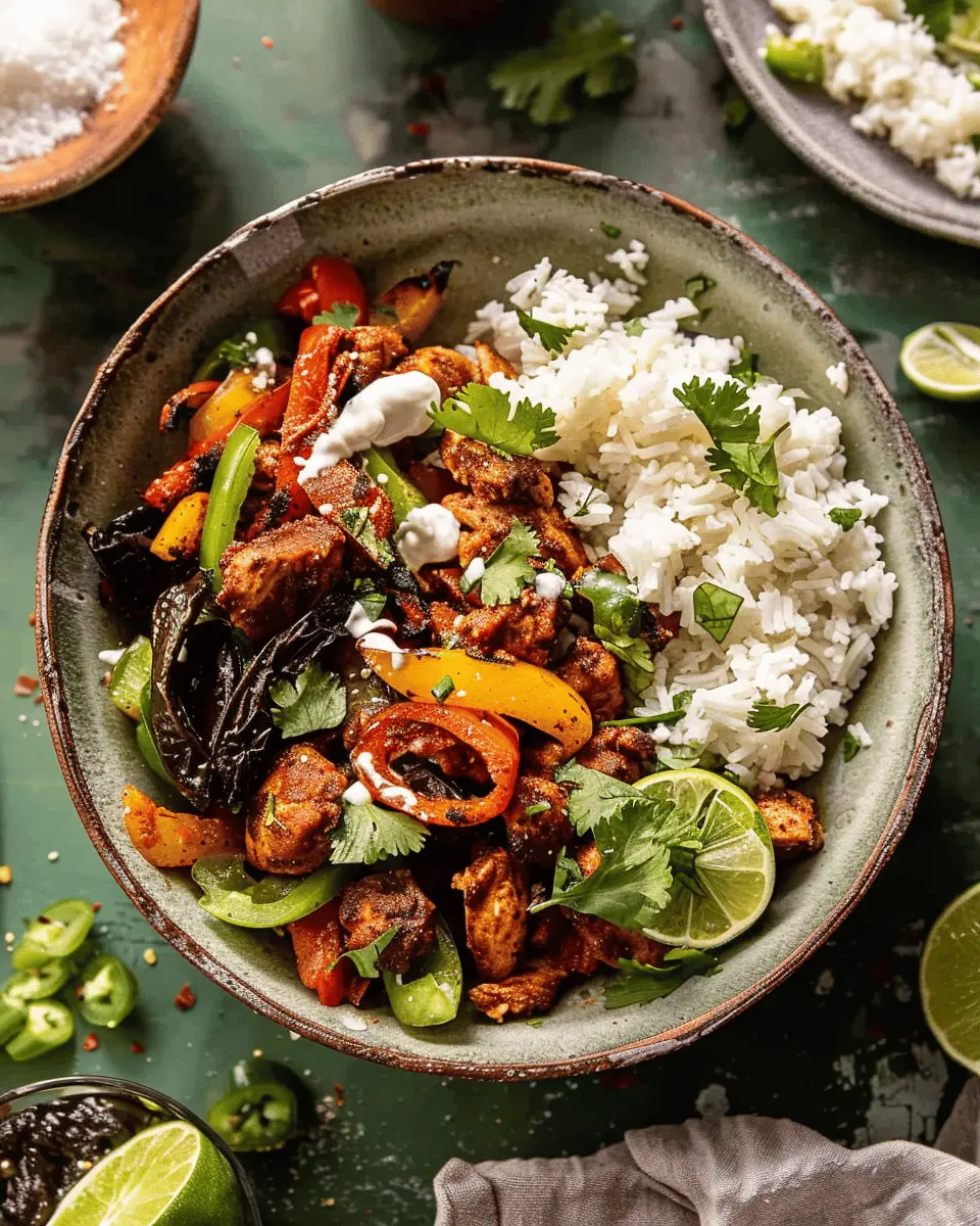 Sheet Pan Poblano Chicken Fajita Bowls: Easy and Flavorful Dinner
