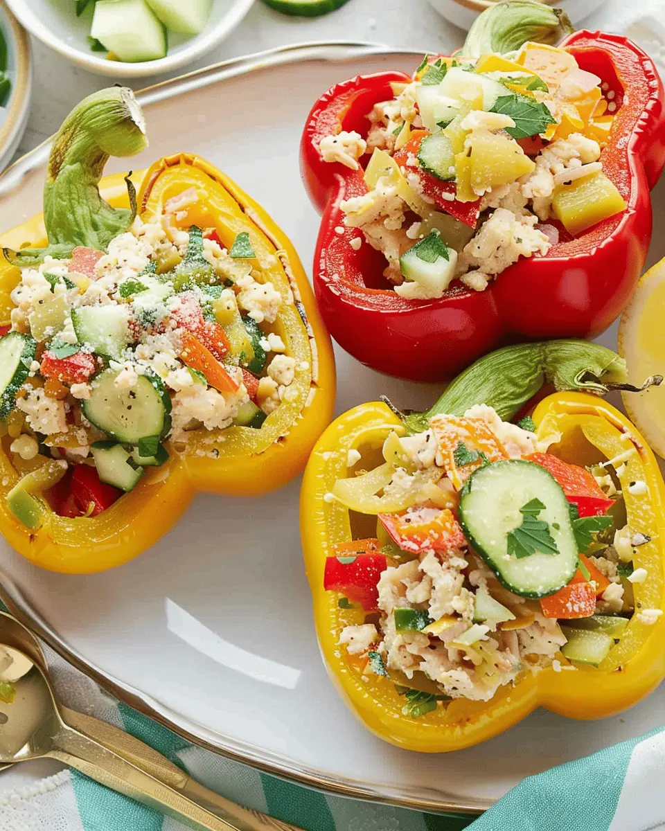 Mediterranean Tuna Stuffed Peppers: Easy, Flavorful, and Healthy