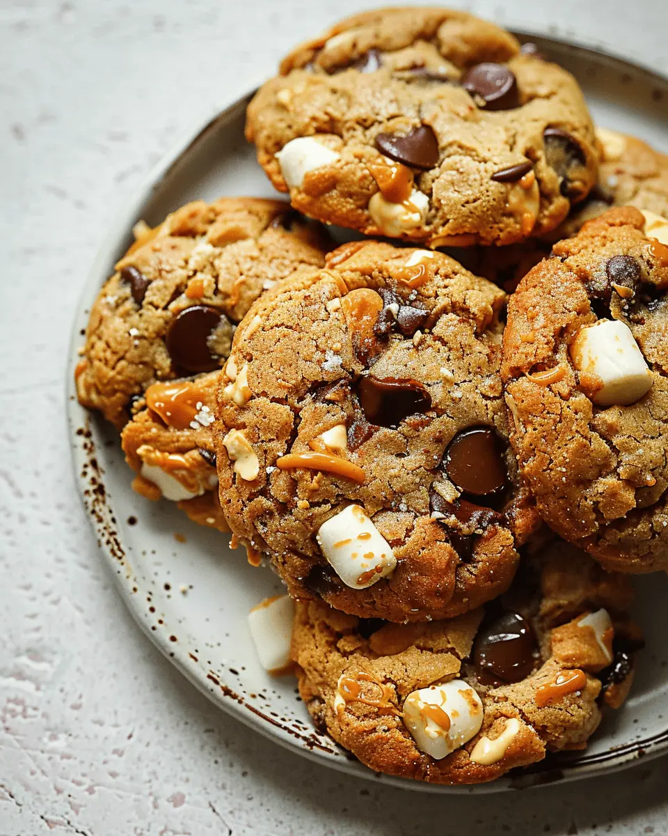 Peanut Butter S’mores Cookies (Levain Style Recipe)