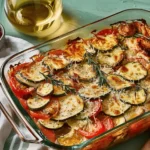 Parmesan Tomato Zucchini Bake