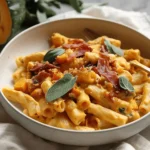 Creamy Pumpkin Alfredo Pasta with Crispy Prosciutto