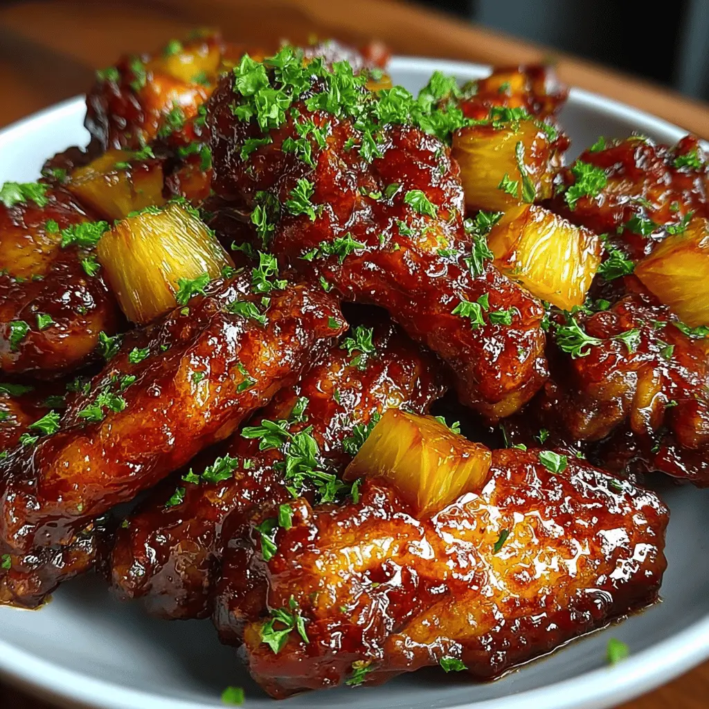 Brown Sugar Pineapple Wings