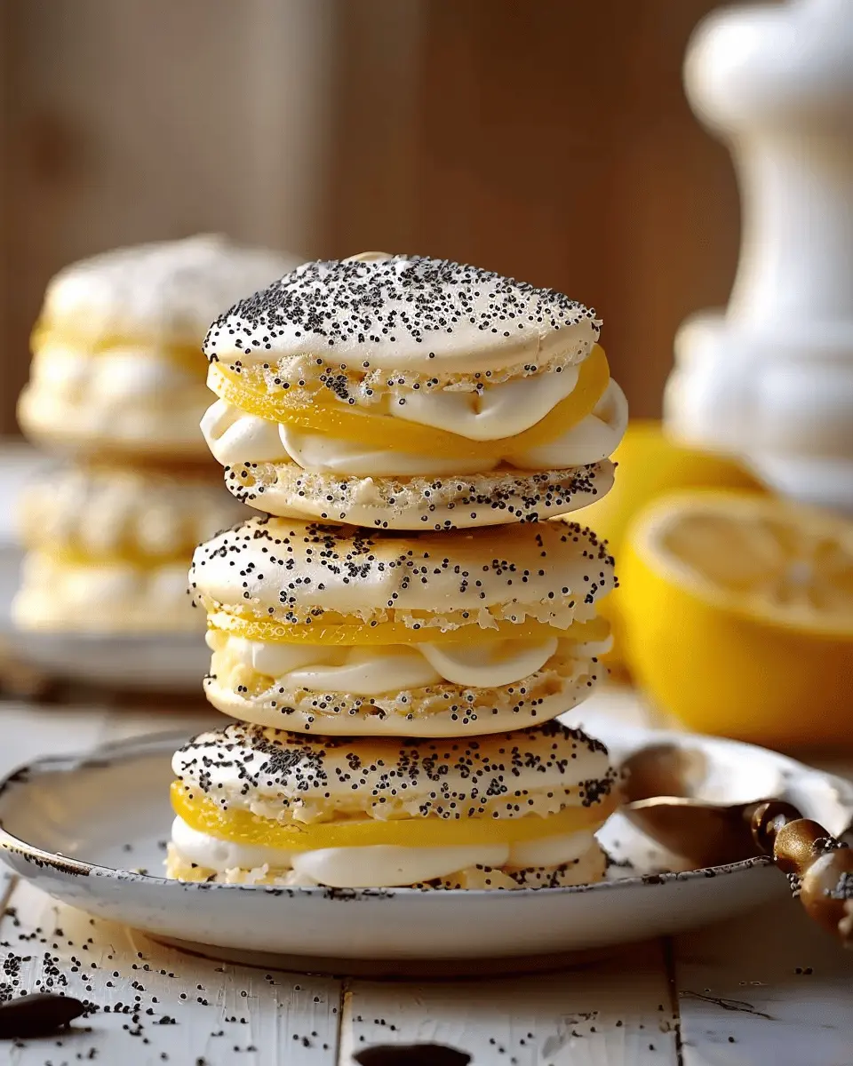 Lemon and Poppy Seed Meringue Sandwiches: A Refreshing Treat