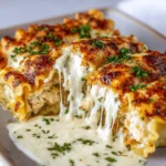 Chicken Alfredo Lasagna Roll Ups