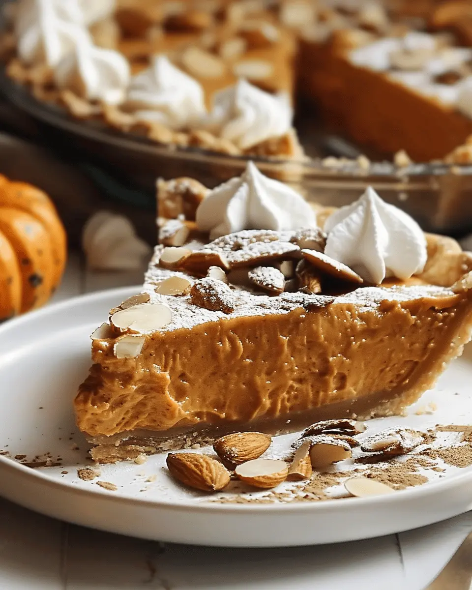 Almond Vanilla Pumpkin Shell Protein Pie