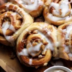 Apple Crisp Cinnamon Rolls with Cream Cheese – Cozy Fall Breakfast