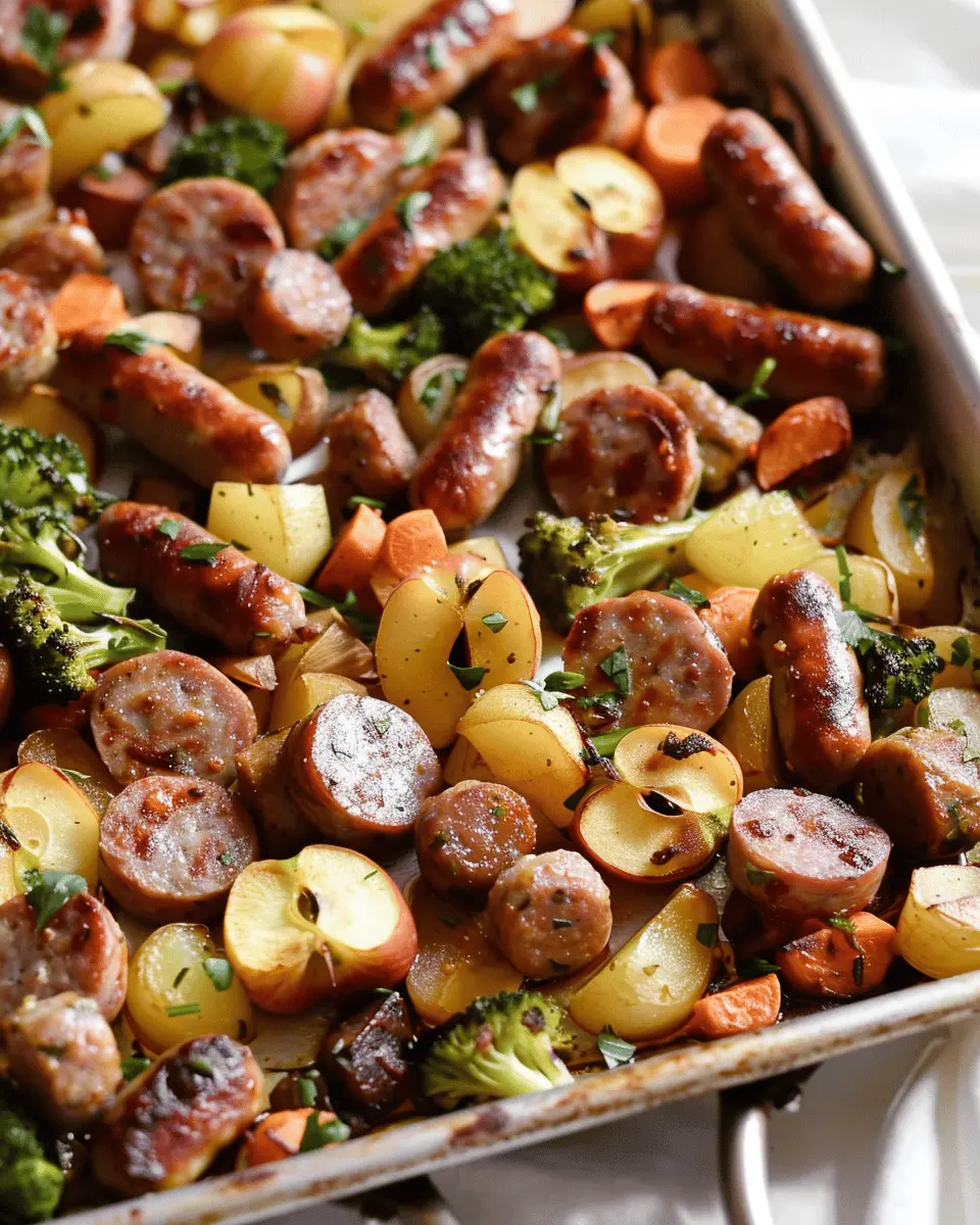 Chicken Apple Sausage Sheet Pan Dinner