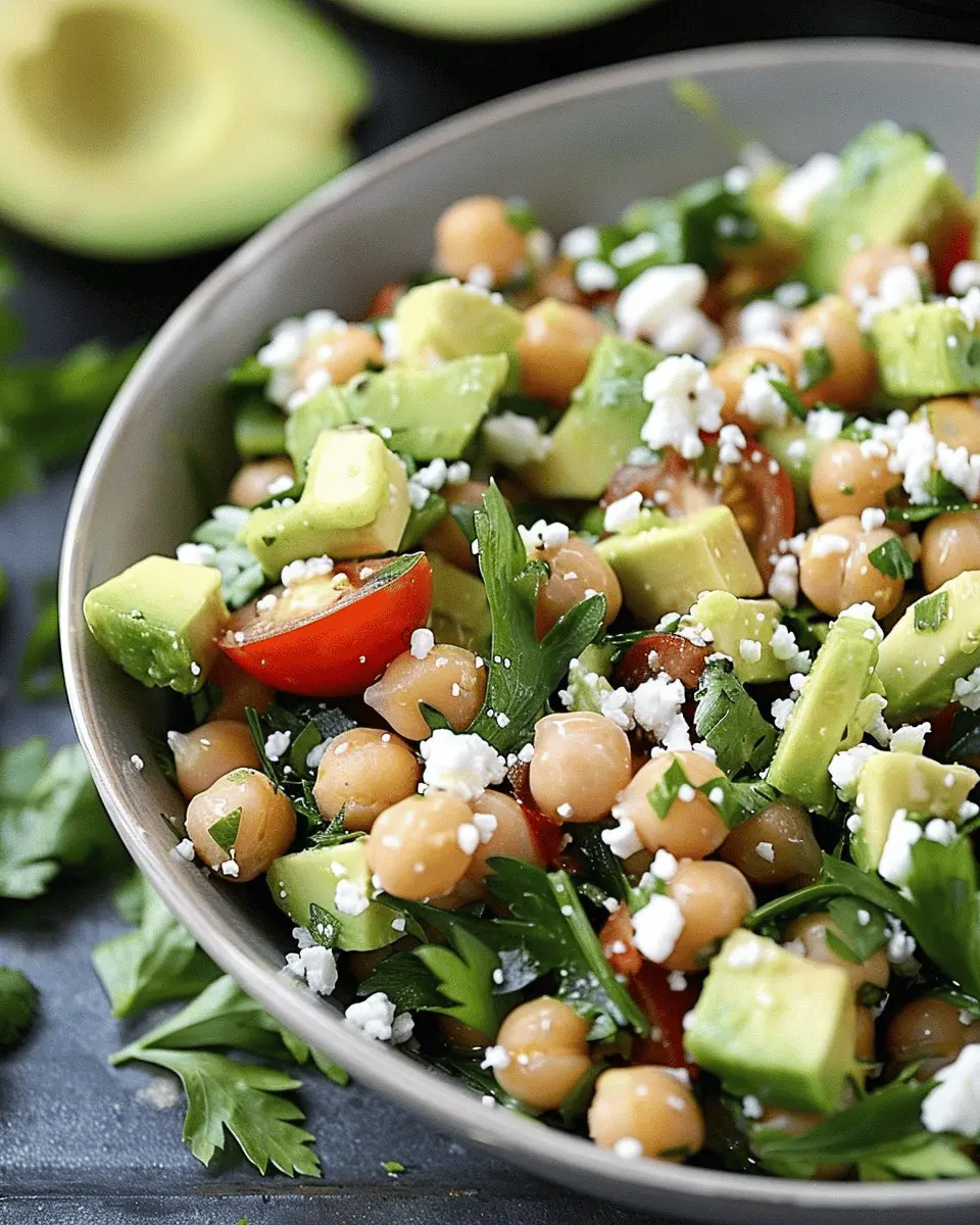Chickpea Feta Avocado Salad: A Fresh and Easy Delight