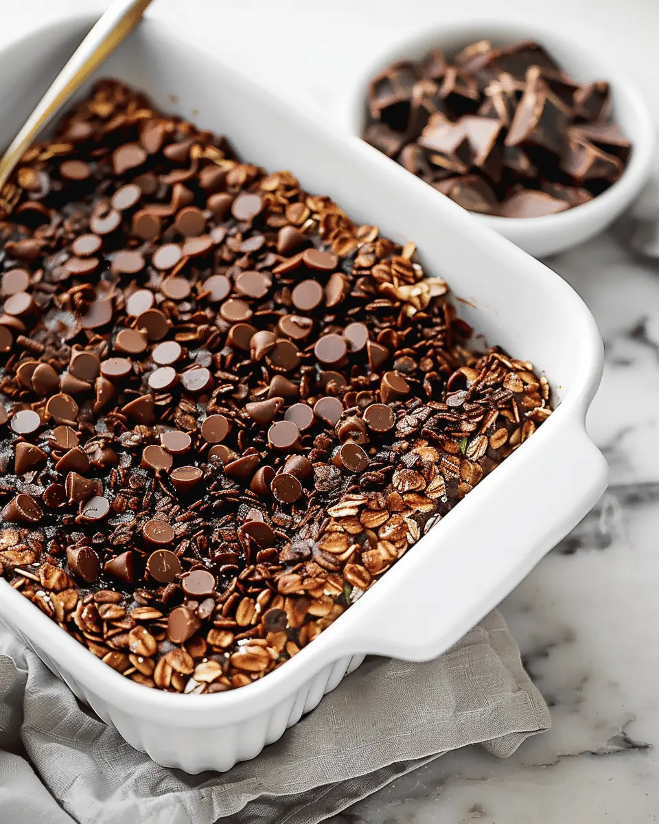 Chocolate Zucchini Baked Oatmeal