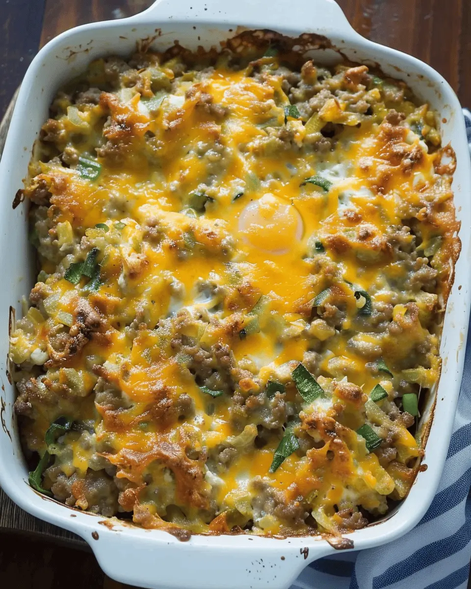 Egg Casserole with Ground Beef