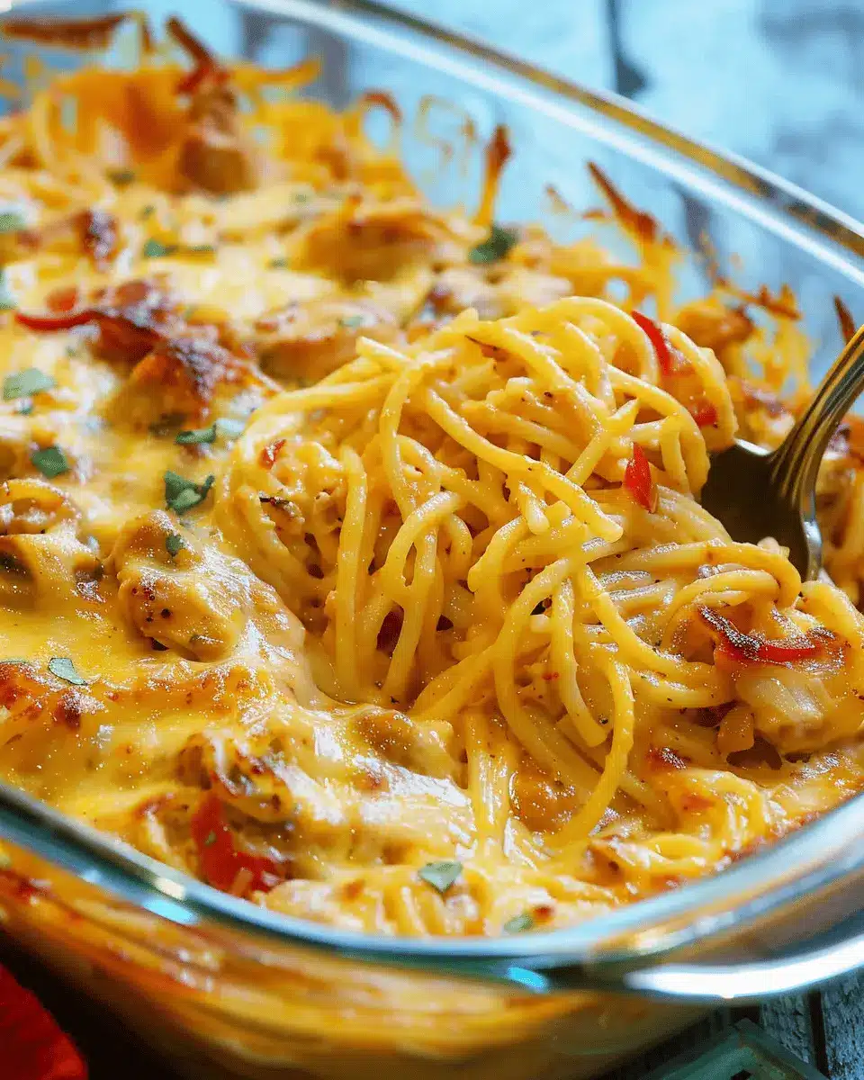 Irresistible Spicy Southern Chicken Spaghetti Casserole Delight
