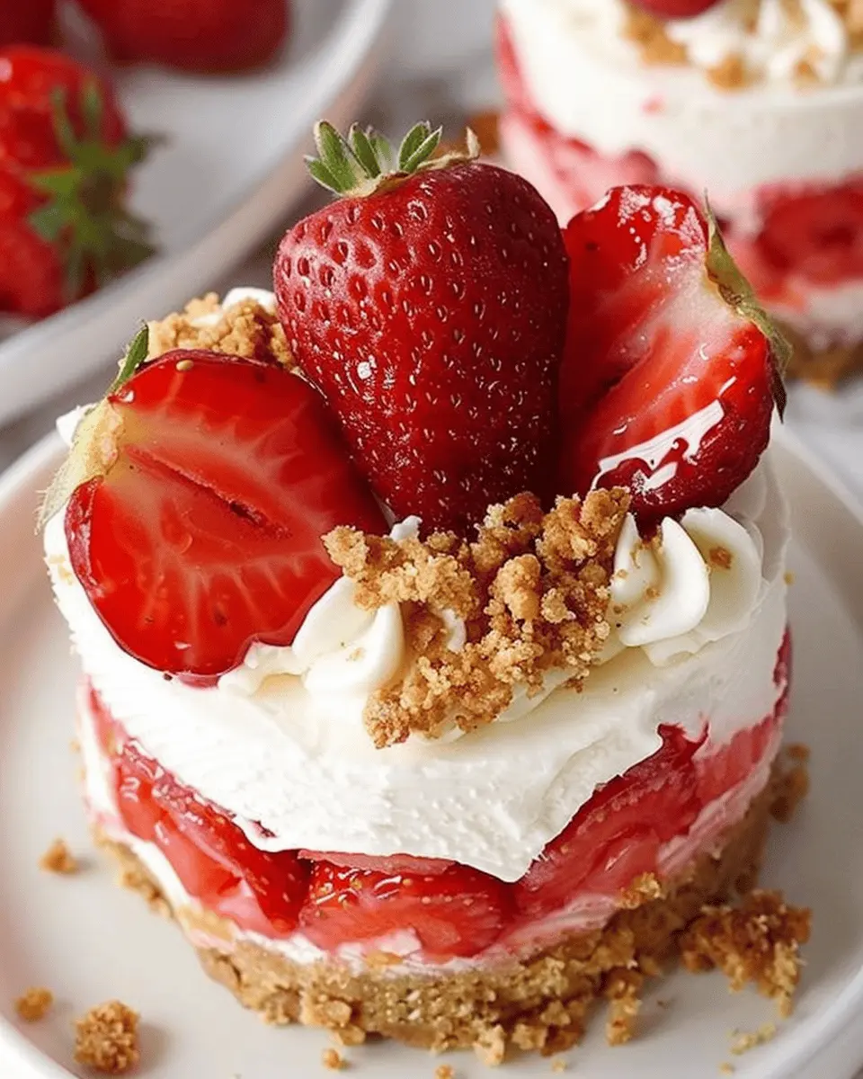Mini Strawberry Crunch Cheesecake – Creamy, Crunchy & Bursting with Berry Bliss!