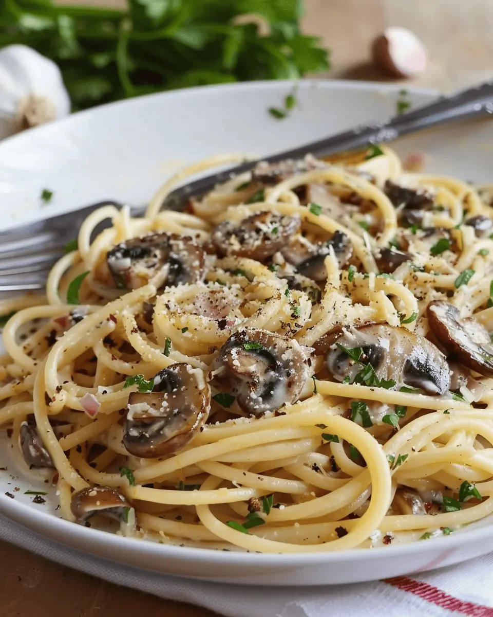 Mushroom and Garlic Spaghetti Dinner: Easy Comfort Food Recipe