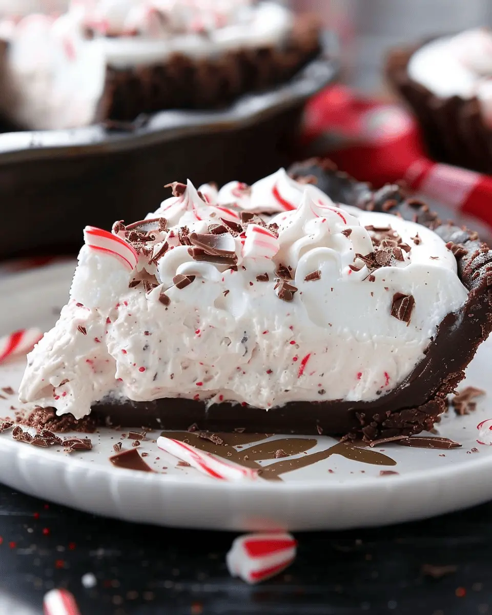 No-Bake Chocolate Peppermint Cream Pie: Easy Holiday Indulgence