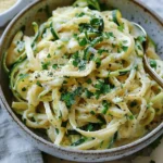 One-Pot Zucchini Noodle Alfredo – Creamy, Light & Guilt-Free Comfort!