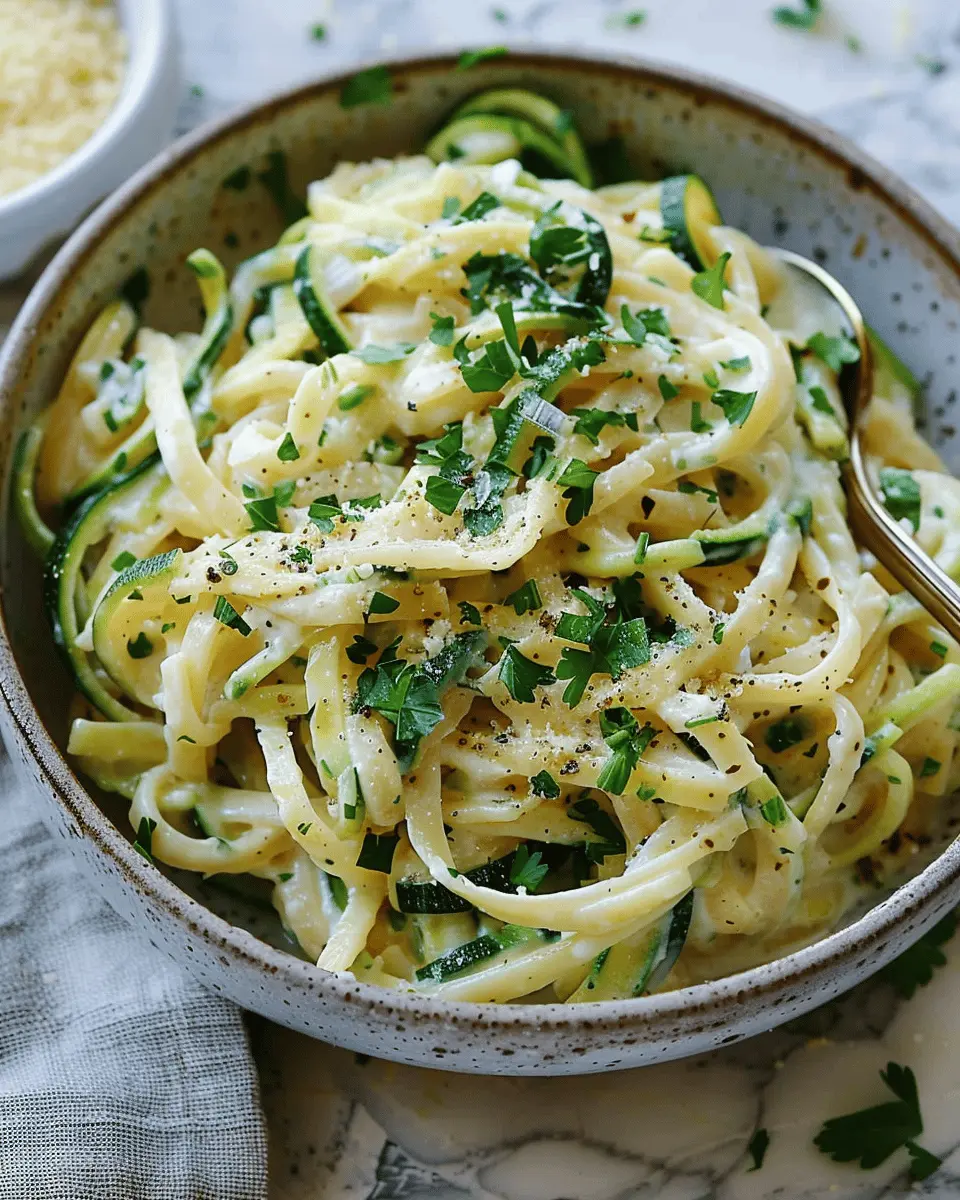 One-Pot Zucchini Noodle Alfredo: Creamy, Light & Guilt-Free Delight