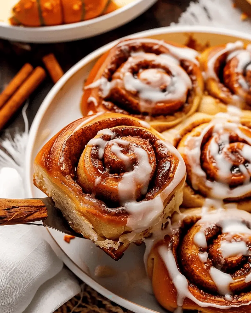Pumpkin Spice Cinnamon Rolls – Soft, Sweet & Perfectly Spiced!