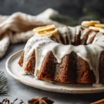 The Best Moist Gingerbread Bundt Cake with Vanilla Glaze