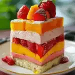 Strawberry Mango Split Cake - A Refreshing and Fruity Dessert