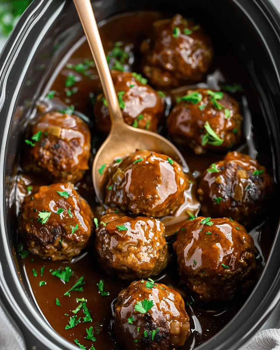 Slow Cooker Salisbury Steak Meatballs: Easy Crockpot Comfort Meal