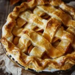 Toffee Apple Pie with Vanilla Custard