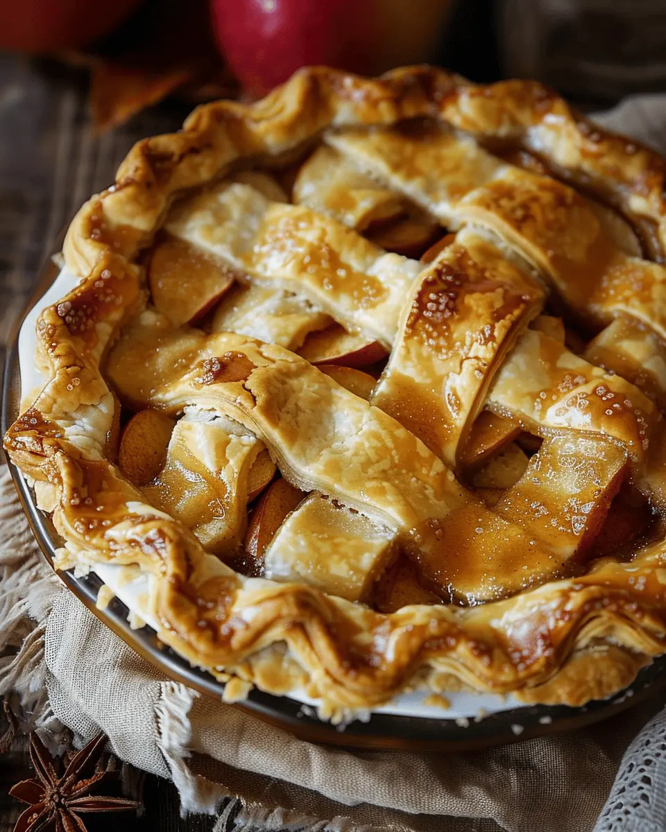 Toffee Apple Pie Delight with Creamy Vanilla Custard Recipe