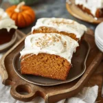 Pumpkin Bread with Cream Cheese Frosting