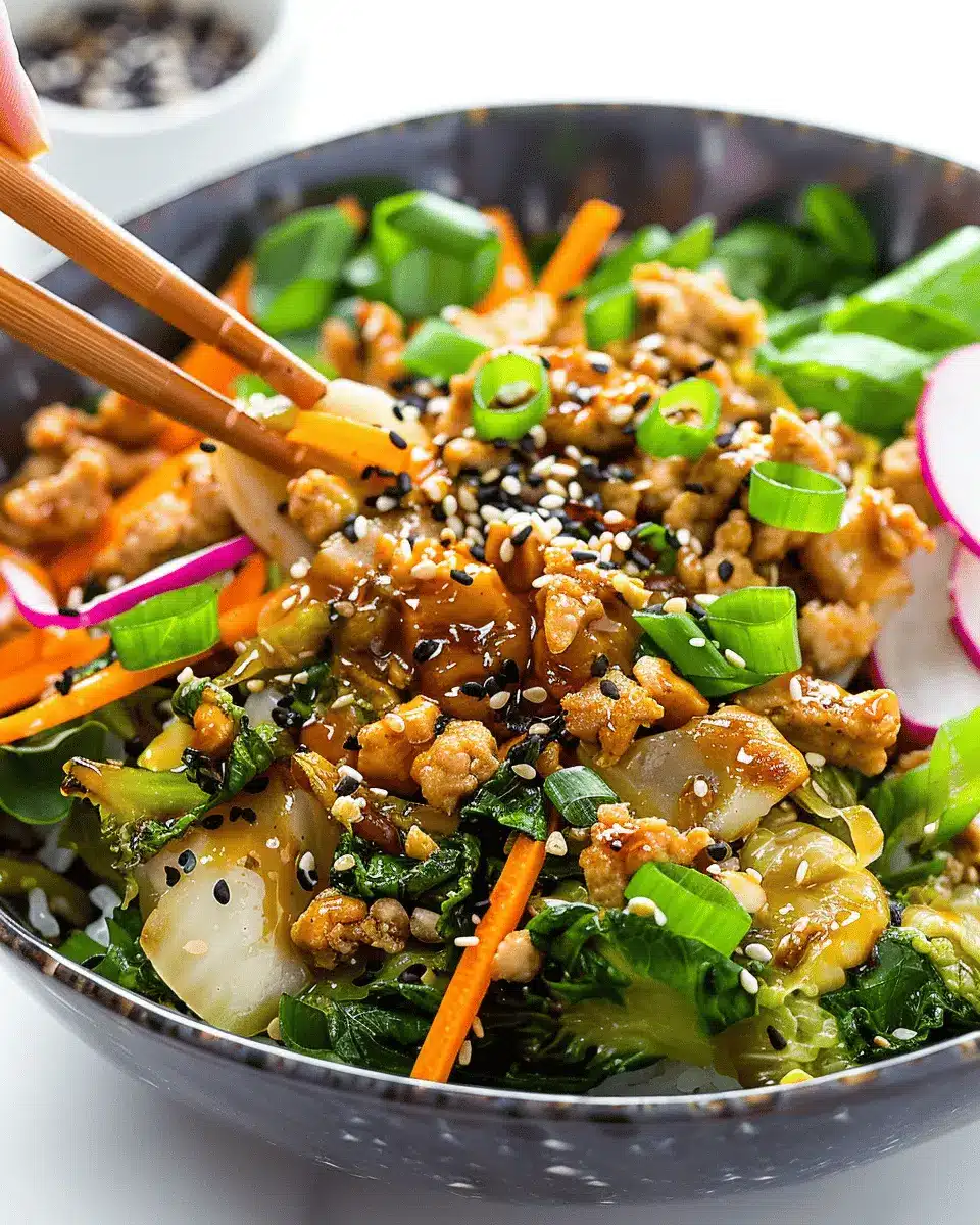 Healthy Egg Roll in a Bowl: Easy Low Carb Turkey Bacon Delight