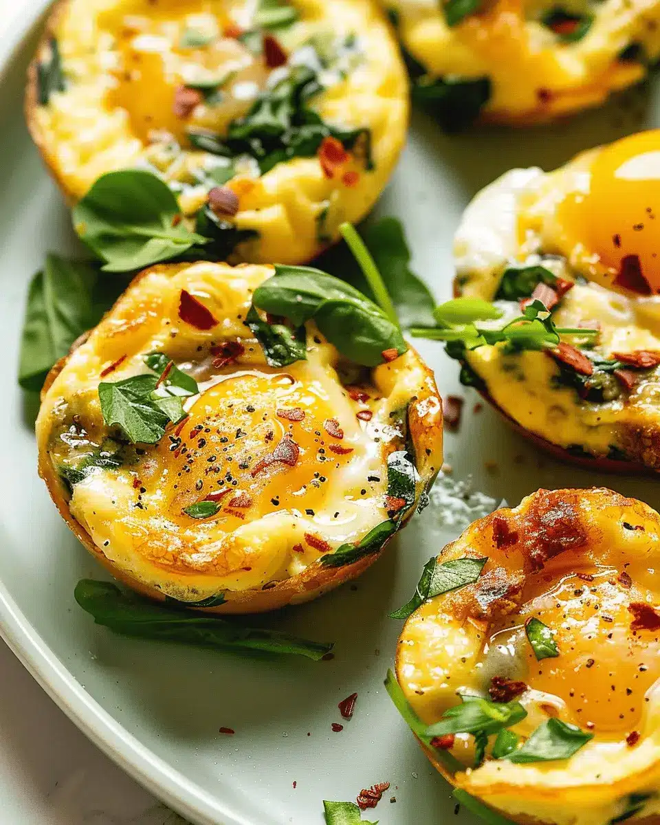 High-Protein Egg White Bites with Turkey Bacon and Spinach
