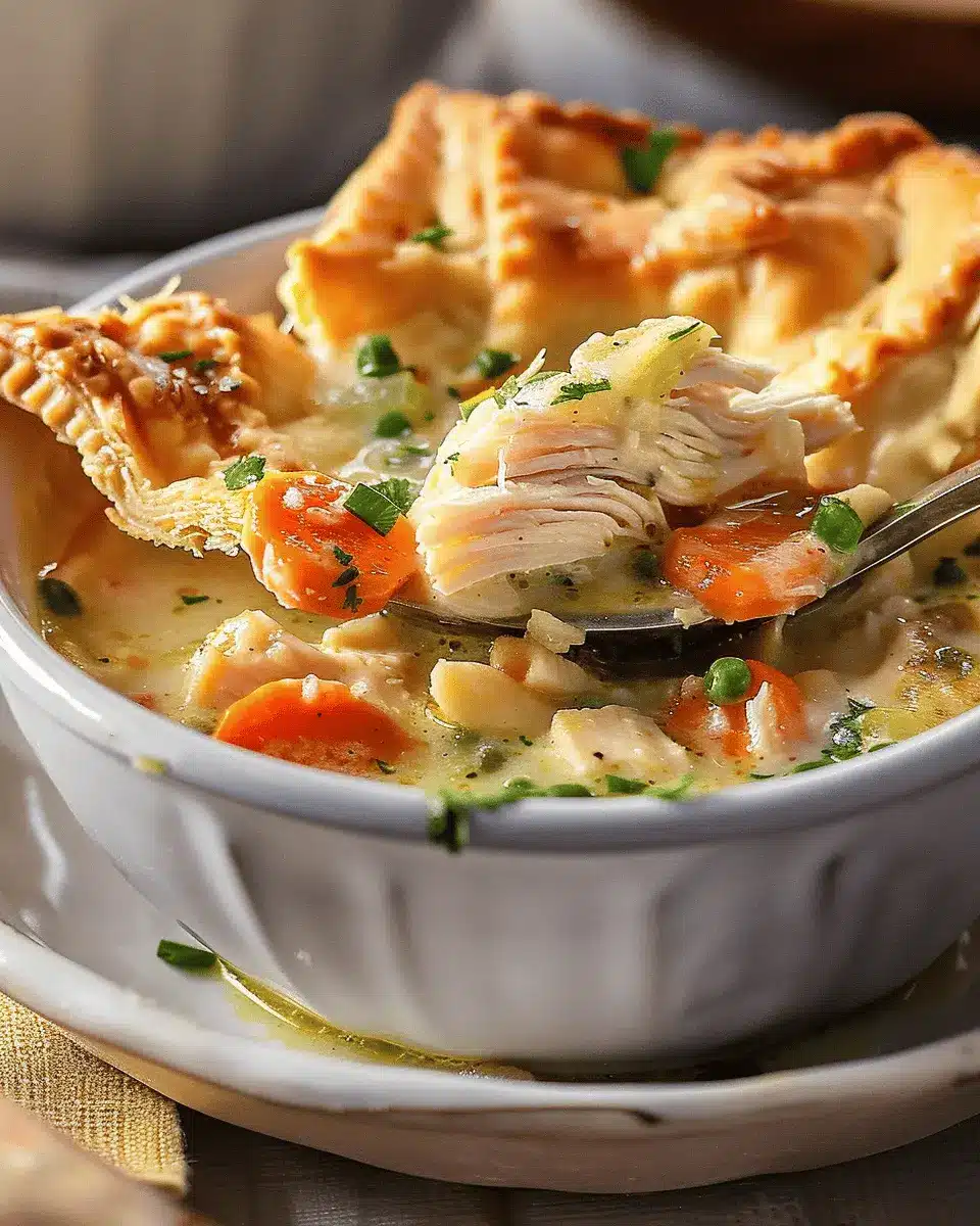 Chicken Pot Pie Soup: Indulgent Comfort with Turkey Bacon and Chicken Ham