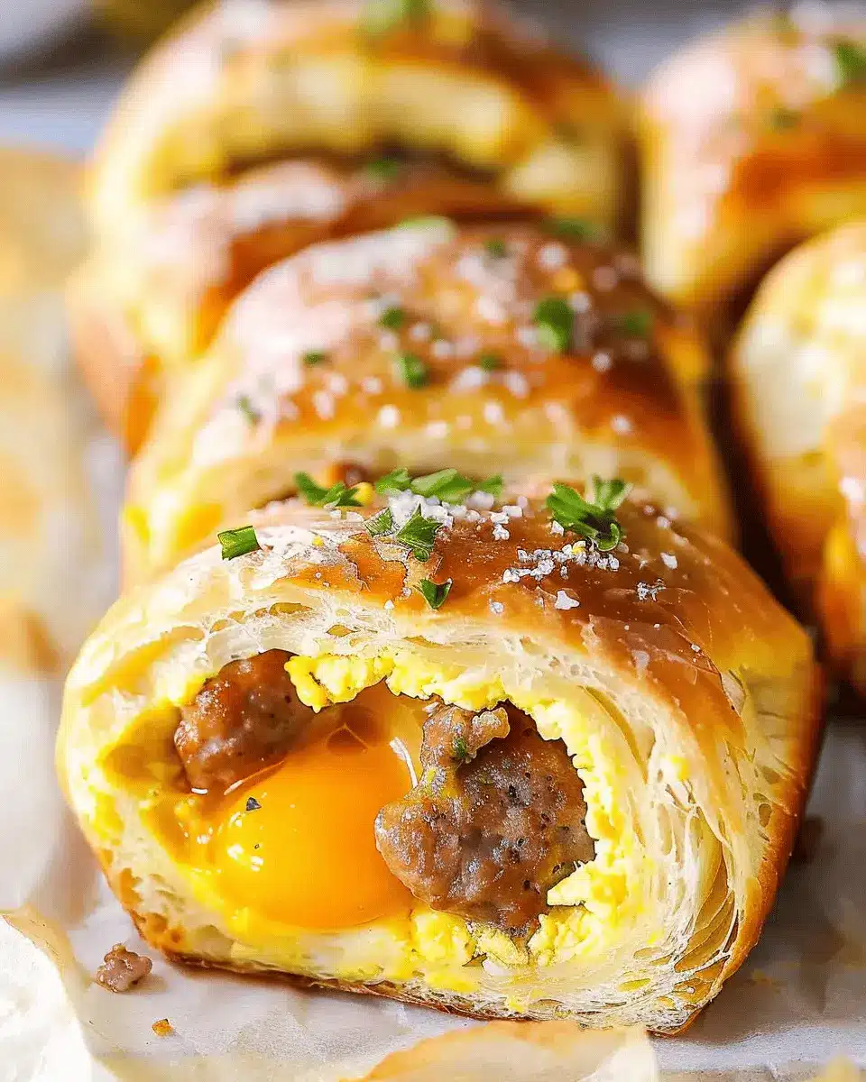 Quick & Delicious Sausage Egg Breakfast Rolls: Easy Turkey Bacon Twist