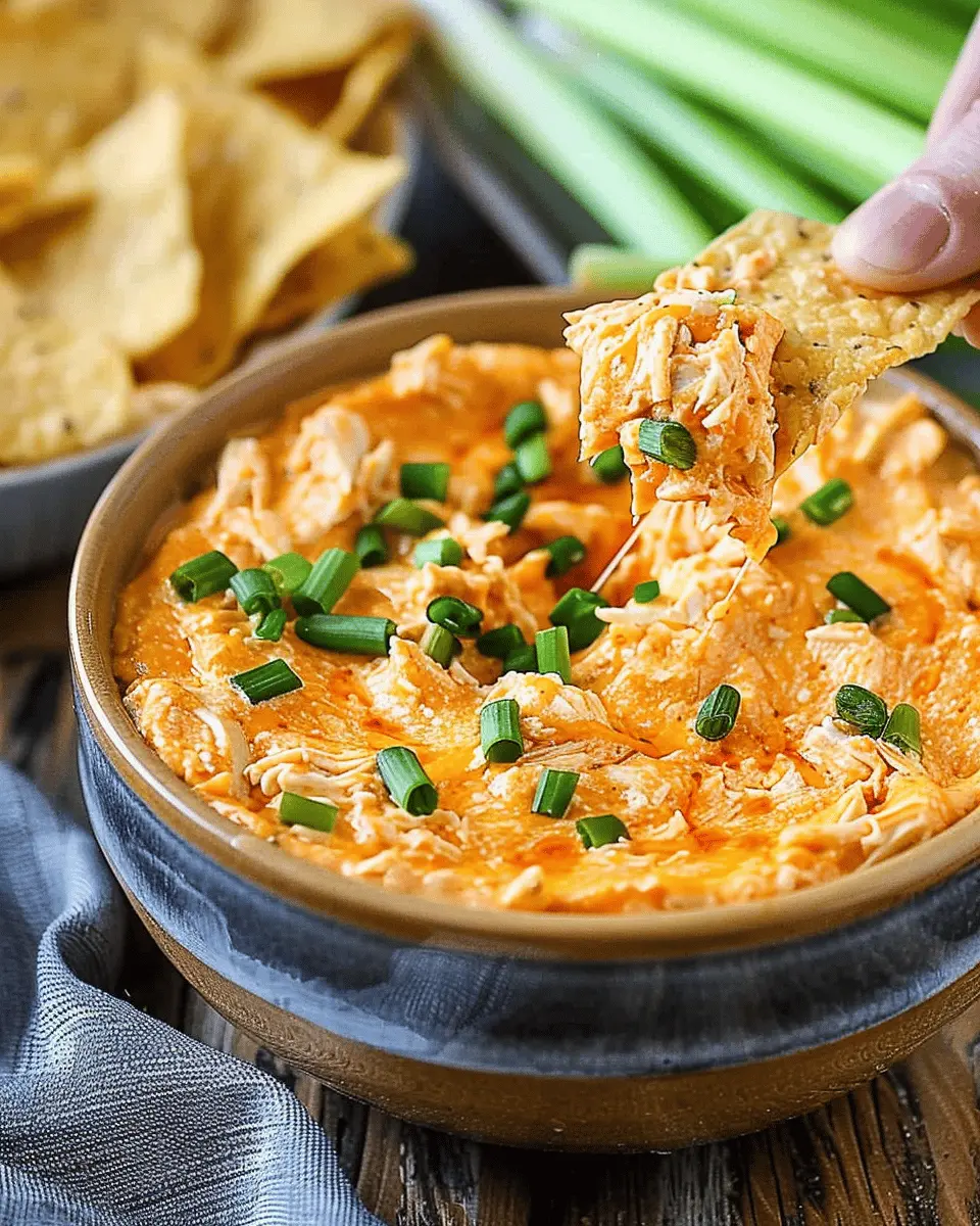 Crockpot Creamy Buffalo Chicken Dip That’s Easy to Set & Serve
