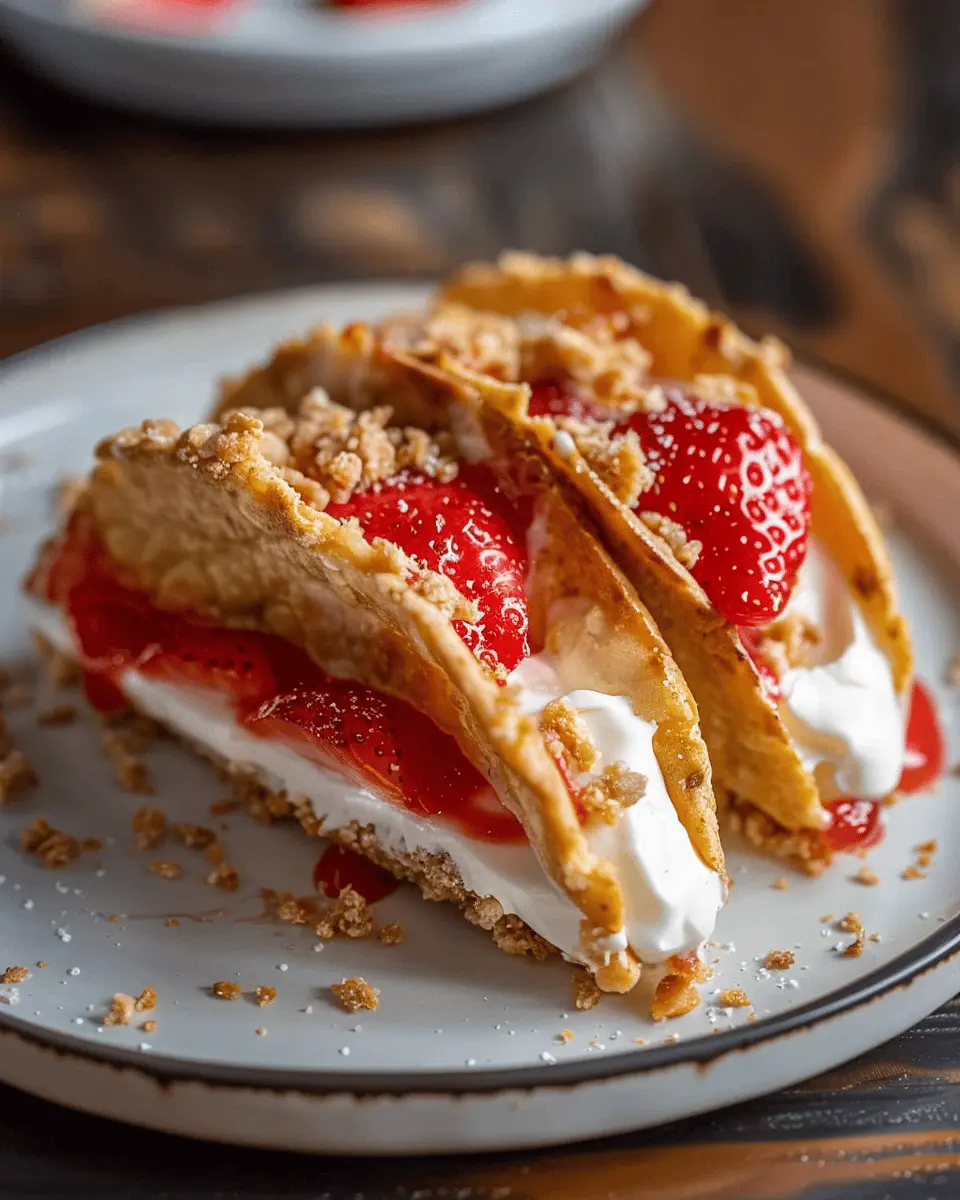 Strawberry Crunch Cheesecake Tacos: A Sweet, Easy Delight