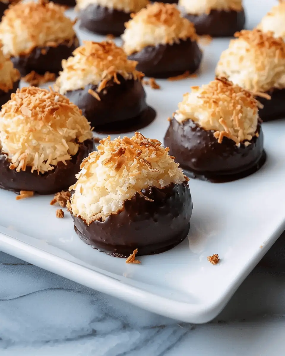 Chocolate Dipped Coconut Macaroons: The Best Indulgent Treat