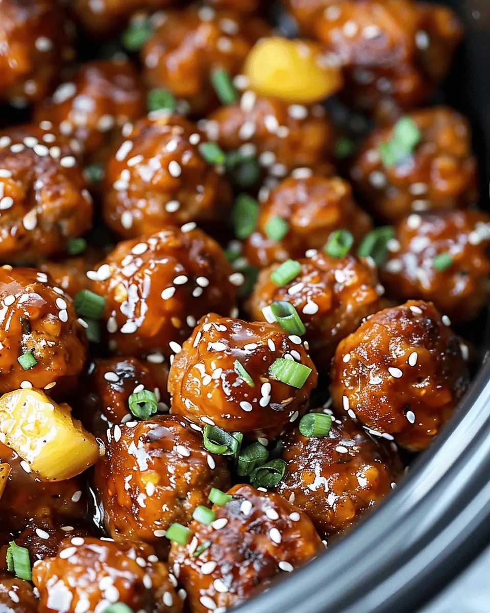 Crockpot Pineapple Teriyaki Meatballs: Easy Family Dinner Delight