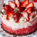 Red Velvet Strawberry Cheesecake
