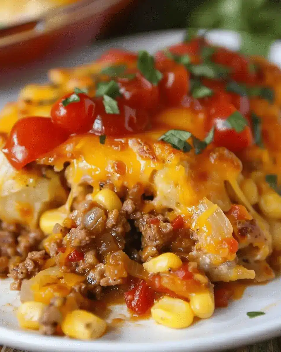 Cowboy Casserole is an easy weeknight family dinner using Turkey Bacon