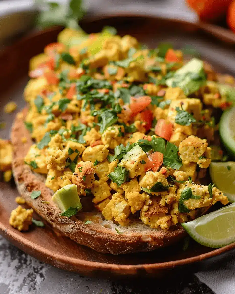 Tofu Scramble: Easy Comfort Food with Turkey Bacon Delight