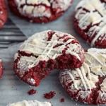 Fudgy Red Velvet Crinkle Cookies