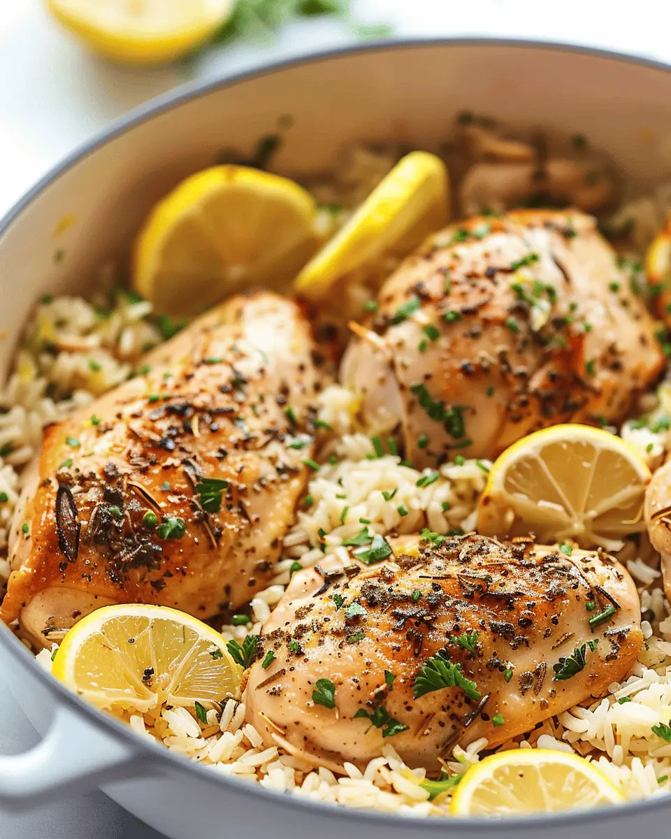 Slow Cooker Lemon Herb Chicken and Rice: Easy Comfort Food Delight