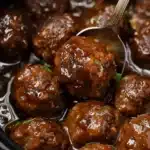 Quick & Easy Slow Cooker Salisbury Steak Meatballs