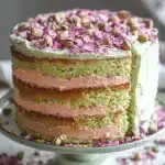 Pistachio Rosewater Layer Cake – A fragrant, nutty, and floral delight!