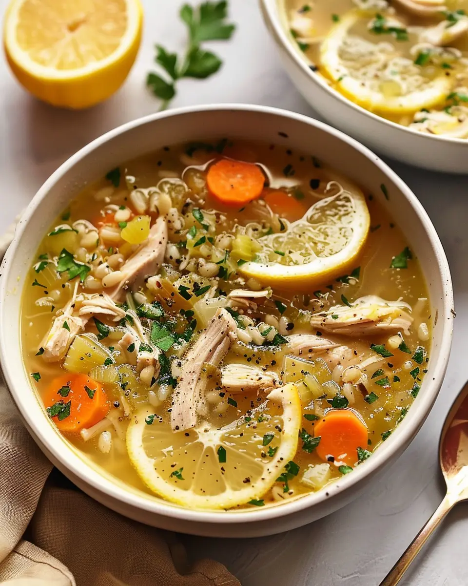 Crockpot Lemon Chicken Soup