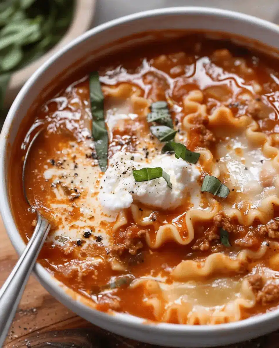 Cozy One-Pot Lasagna Soup with Ricotta Cheese: A Heartwarming Dinner
