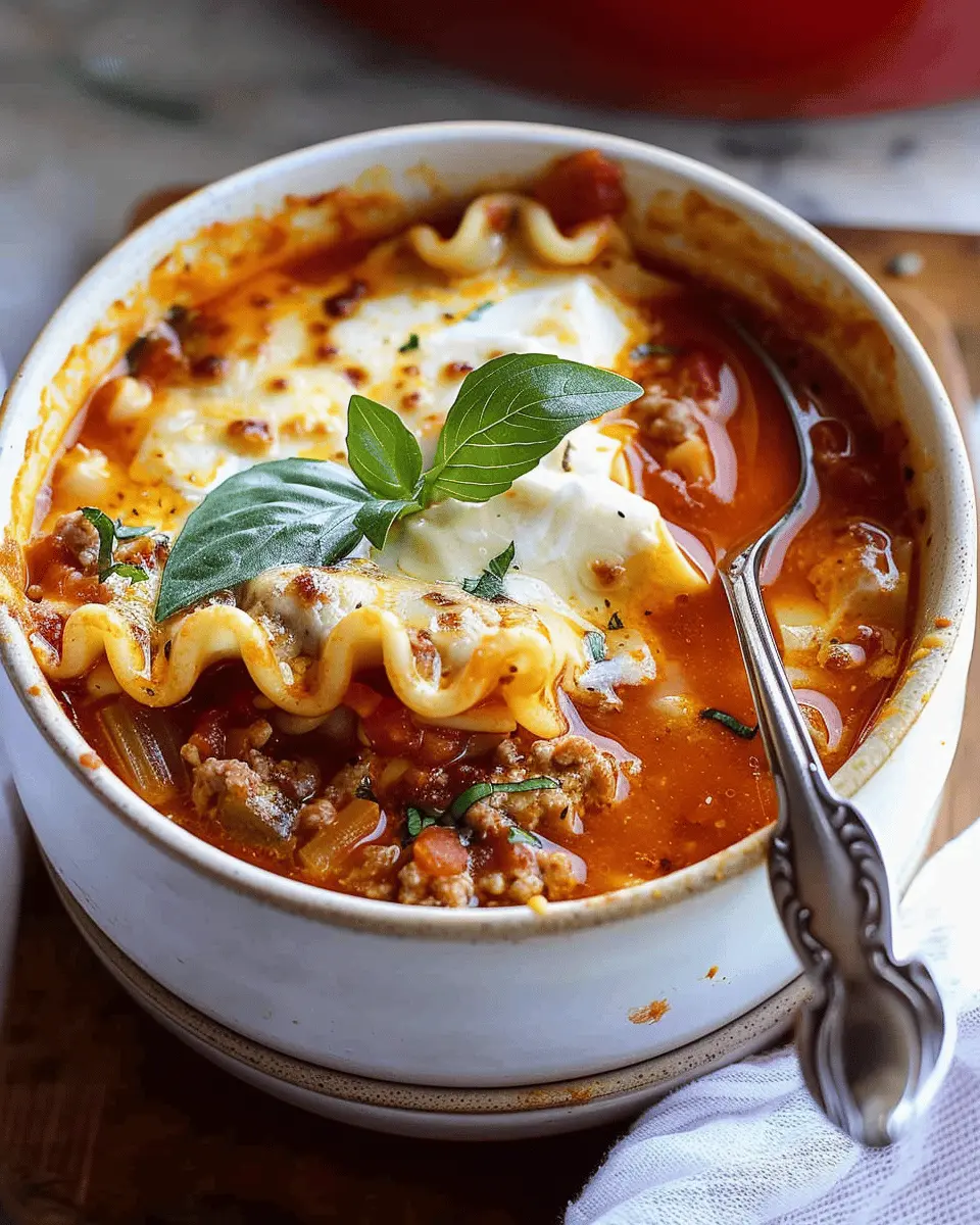 Homemade Lasagna Soup: Easy Comfort Food with Turkey Bacon Delight